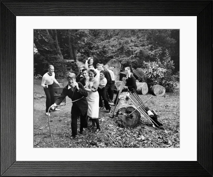 Framed Print : Team work between nurses and their sailor D Day patients at Maristowe Royal Naval Framed Print : Team work between nurses and their sailor D Day patients at Maristowe Royal Naval