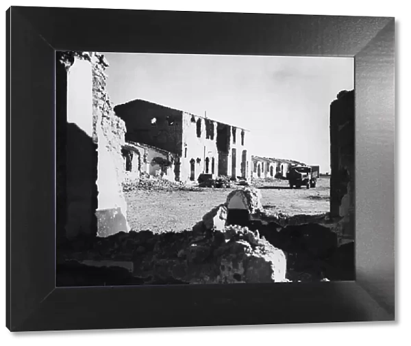 Italian barracks at Sidi Barrani after an attack by the British Navy