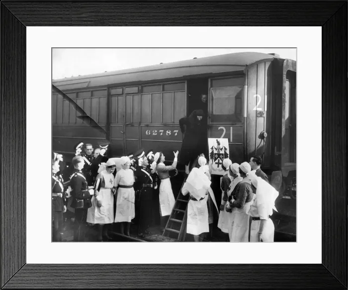 Framed Print : Princess Arthur alighting from the train after inspection. October 1939 Framed Print : Princess Arthur alighting from the train after inspection. October 1939