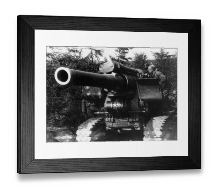 Framed Print : Russian 203mm M1931 B4 Howitzer. 13th September 1941