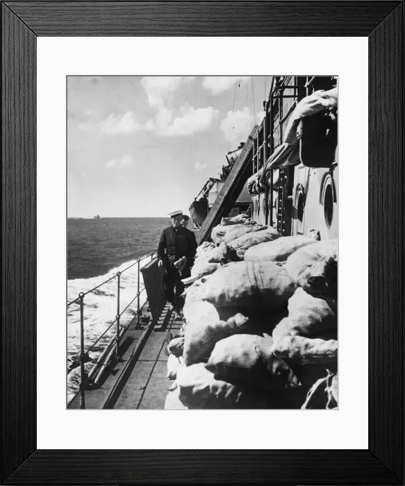 Framed Print : Photograph taken on a ship transporting stores to Tobruk during Second World War Framed Print : Photograph taken on a ship transporting stores to Tobruk during Second World War