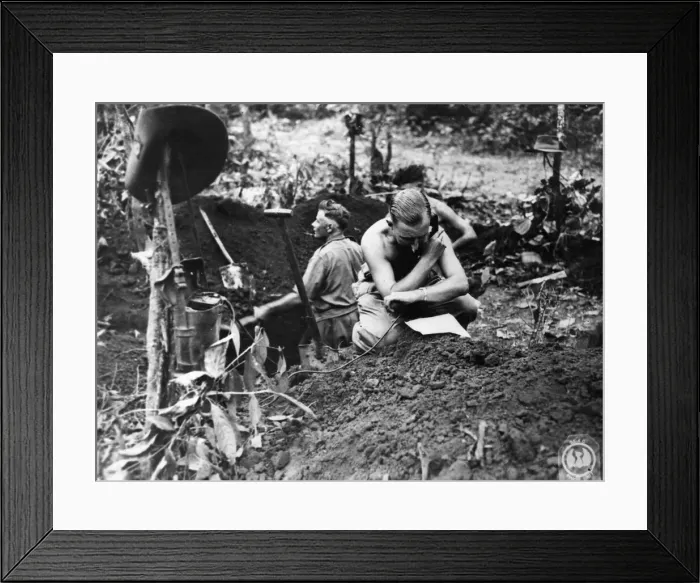 Framed Print : Lieutenants A Sten, (Burnley, Lancashire), of the field regiment, Royal Artillery Framed Print : Lieutenants A Sten, (Burnley, Lancashire), of the field regiment, Royal Artillery