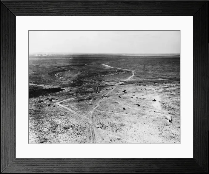 Framed Print : The Battle for Bardiyah in progress showing armoured divisions advancing on the defences Framed Print : The Battle for Bardiyah in progress showing armoured divisions advancing on the defences