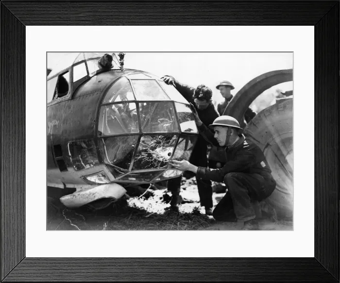 Framed Print : One more victim of RAF fighter in France. A Junkers 88 - latest type of German bomber Framed Print : One more victim of RAF fighter in France. A Junkers 88 - latest type of German bomber