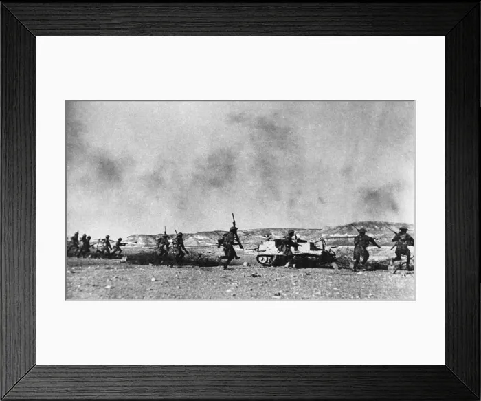 Framed Print : Indian infantry and Bren carriers in Libya during the Second World War