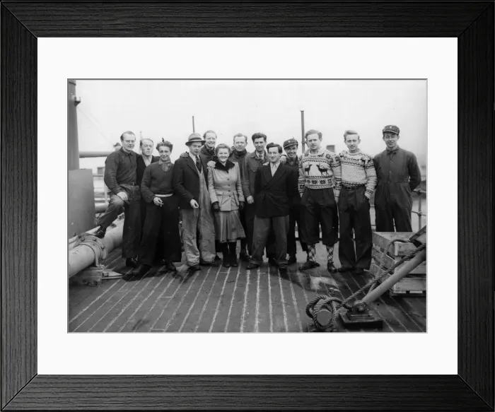 Framed Print : Of ten Norwegian ships which attempted to escape to Britain from Gothenburg