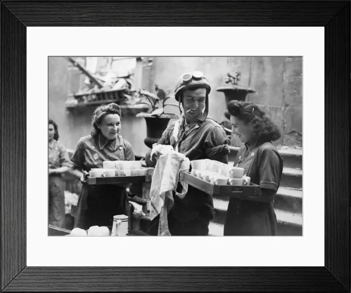 Framed Print : At the NAFFI (Navy, Army and Air Force Institutes) in Caen, France Framed Print : At the NAFFI (Navy, Army and Air Force Institutes) in Caen, France