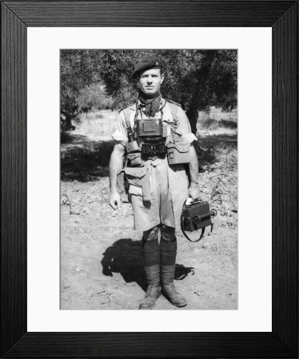 Framed Print : The Air Landing cameraman, glider-borne, Capt. P. Fletcher with the 1st Airborne Division Framed Print : The Air Landing cameraman, glider-borne, Capt. P. Fletcher with the 1st Airborne Division
