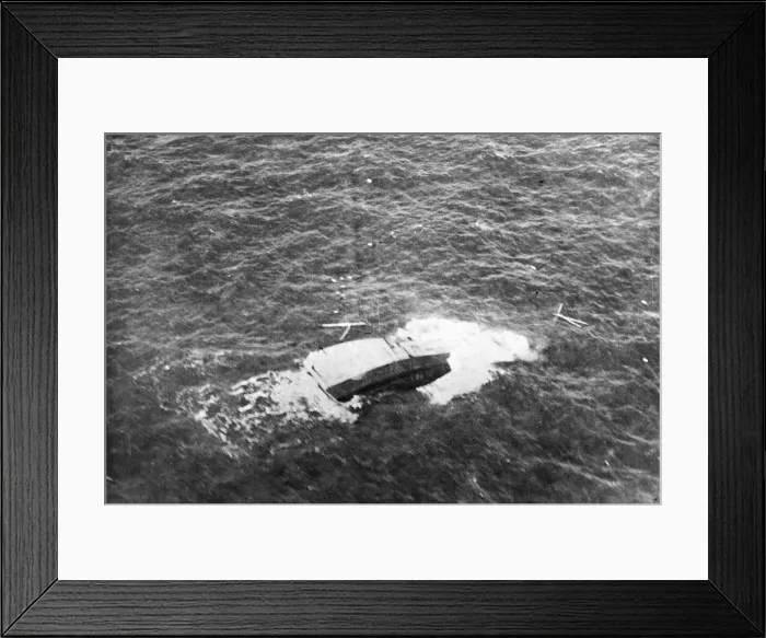 Framed Print : An aerial attack on a German destroyer. Location unknown. World War Two Framed Print : An aerial attack on a German destroyer. Location unknown. World War Two