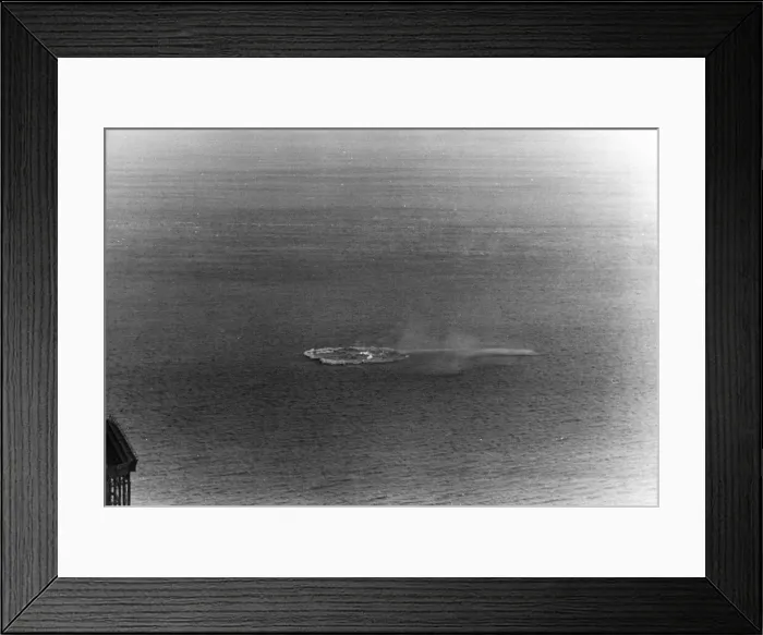 Framed Print : A German plane downed in the English Channel by Spitfires Framed Print : A German plane downed in the English Channel by Spitfires