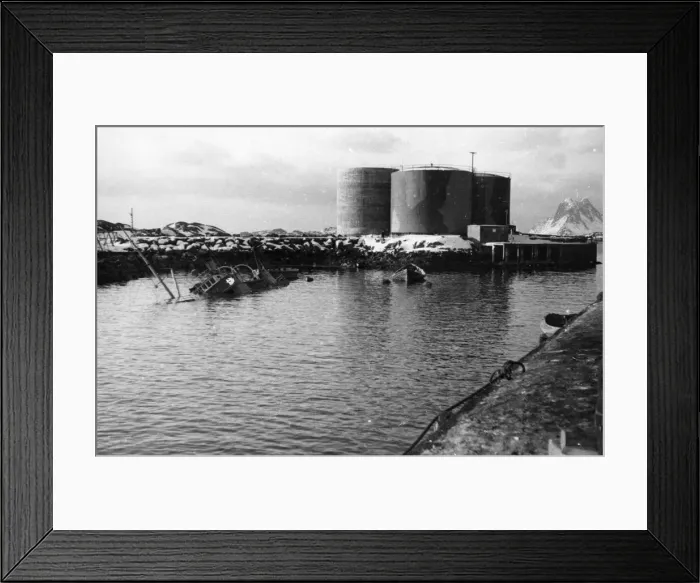 Framed Print : British raid on the Lofoten Islands, where oil plants were put out of action Framed Print : British raid on the Lofoten Islands, where oil plants were put out of action