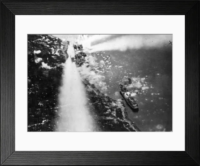 Framed Print : Attack on a Norwegian fjord by R. A. F. Beaufighters. March 1945 Framed Print : Attack on a Norwegian fjord by R. A. F. Beaufighters. March 1945