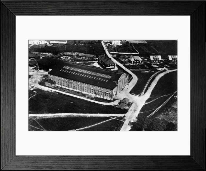 Framed Print : Per Kures electrical factory at Hasle near Oslo which was destroyed Framed Print : Per Kures electrical factory at Hasle near Oslo which was destroyed