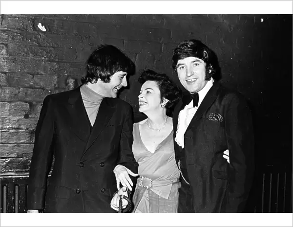 Mickey Deans, Judy Garland and Jimmy Tarbuck. January 1969