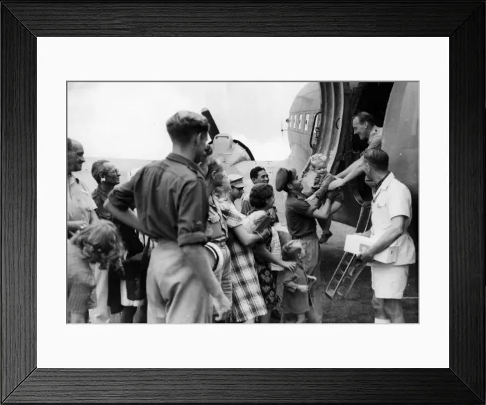 Framed Print : In Bandung Flying Officer L. Sowden, of Cirencester, (left Framed Print : In Bandung Flying Officer L. Sowden, of Cirencester, (left