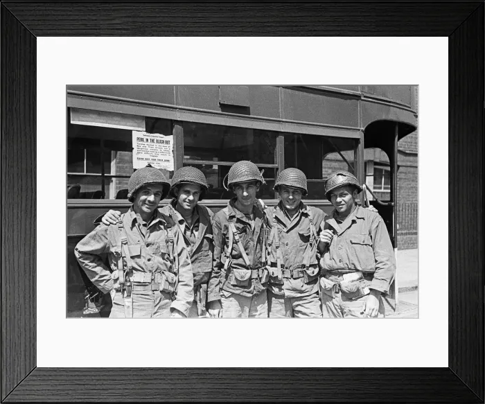 Framed Print : Some of the American soldiers that released a number of Russian prisoners when Cherbourg Framed Print : Some of the American soldiers that released a number of Russian prisoners when Cherbourg