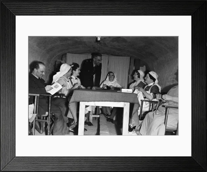 Framed Print : A First Aid Post at Dover dug into the white cliffs. 22nd February 1945 Framed Print : A First Aid Post at Dover dug into the white cliffs. 22nd February 1945
