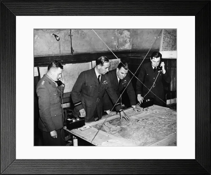Framed Print : Senior staff officers in the Operations Room at RFA Headquarters in France Framed Print : Senior staff officers in the Operations Room at RFA Headquarters in France