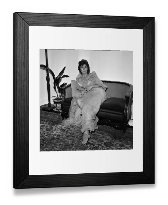 Framed Print : Actress Anna Karen at home. 25th July 1970