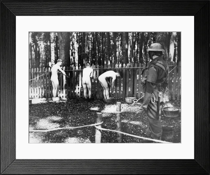 Framed Print : Practical demonstrations of the effect and the methods of combatting gas spray from enemy Framed Print : Practical demonstrations of the effect and the methods of combatting gas spray from enemy