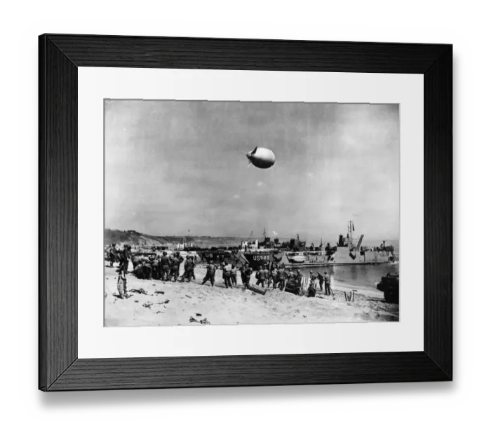 Framed Print : American Army Ambulances get ready to drive ashore at Slapton Sands in South Devon as Framed Print : American Army Ambulances get ready to drive ashore at Slapton Sands in South Devon as