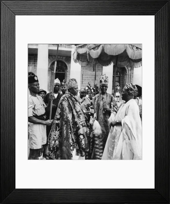 Framed Print : A conference of Nigerian chiefs in West Africa. (Picture Framed Print : A conference of Nigerian chiefs in West Africa. (Picture