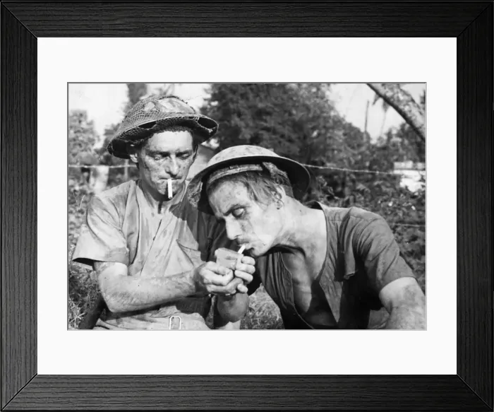 Framed Print : RAF Personnel, whose job it is to guard the forward airstrips on the Burma front