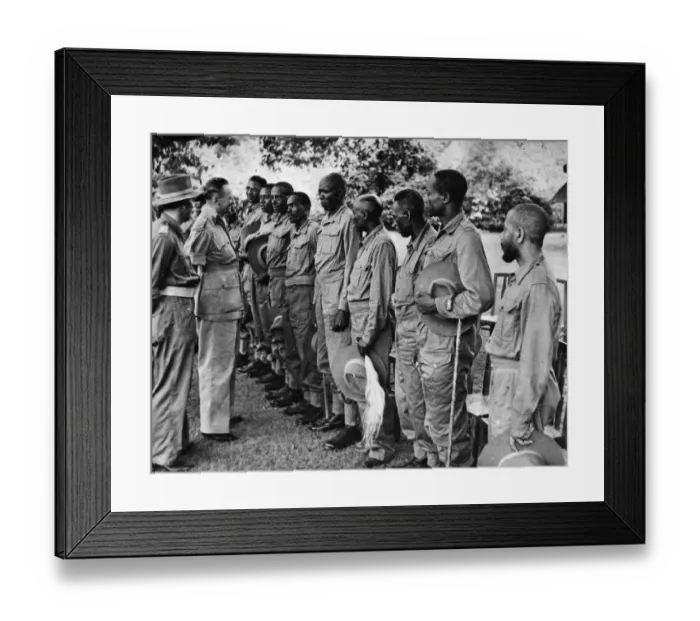 Framed Print : At the request of the military authorities in Burma sixteen African Chiefs were invited