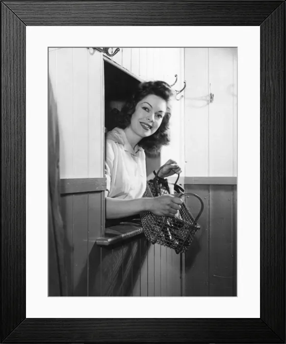 Framed Print : Picture shows World War Two munitions worker Carol Gosling