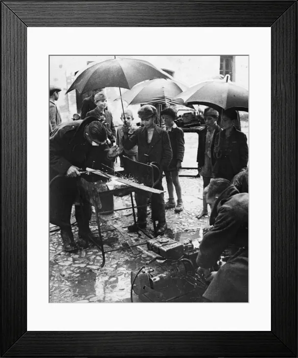 Framed Print : A R. E. M. E workshop in a village square. October 21st 1943 Framed Print : A R. E. M. E workshop in a village square. October 21st 1943