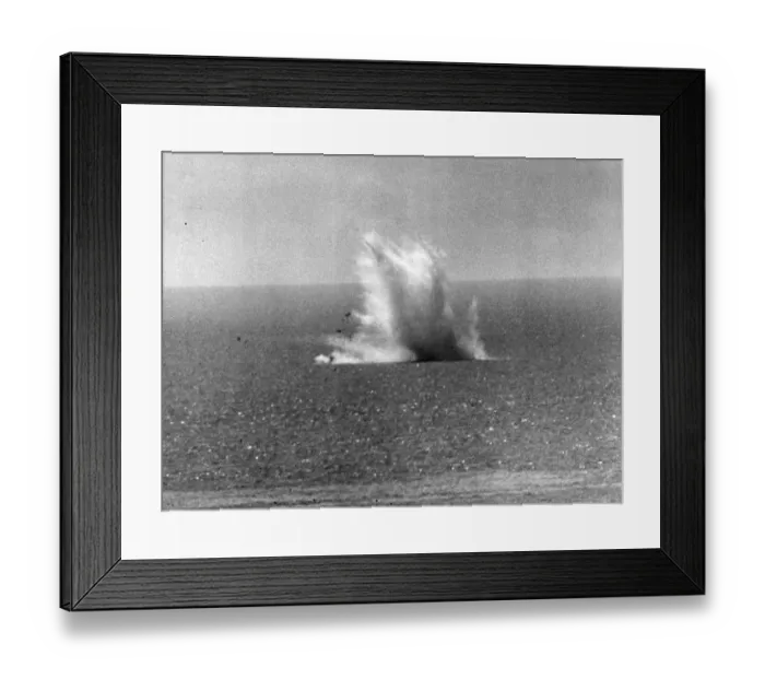 Framed Print : A German plane, downed in The English Channel, off The South Coast of England Framed Print : A German plane, downed in The English Channel, off The South Coast of England