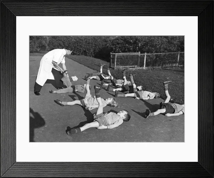 Framed Print : Mr Robert Bond Walker, a blind masseur, spends three afternoons a week at the Blind Framed Print : Mr Robert Bond Walker, a blind masseur, spends three afternoons a week at the Blind