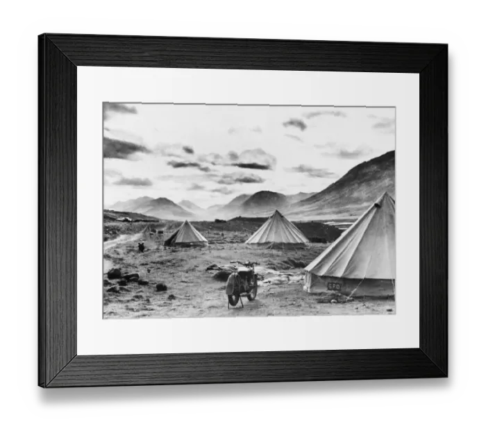 Framed Print : British camp in Iceland during Second World War. 22nd September 1940 Framed Print : British camp in Iceland during Second World War. 22nd September 1940