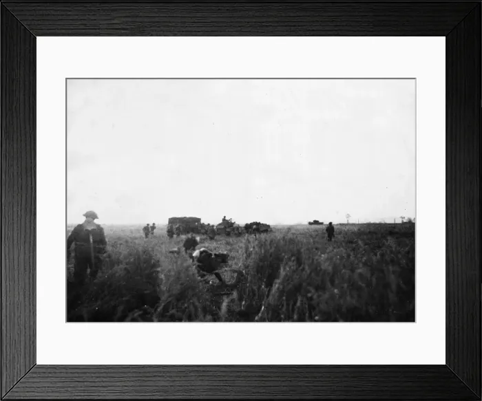 Framed Print : British and Canadian troops pushing on beyond Caen on July 10 Framed Print : British and Canadian troops pushing on beyond Caen on July 10