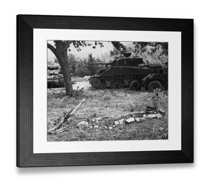 Framed Print : Tenacious fighting has been in progress on the Tilly-Caen front in Normandy Framed Print : Tenacious fighting has been in progress on the Tilly-Caen front in Normandy