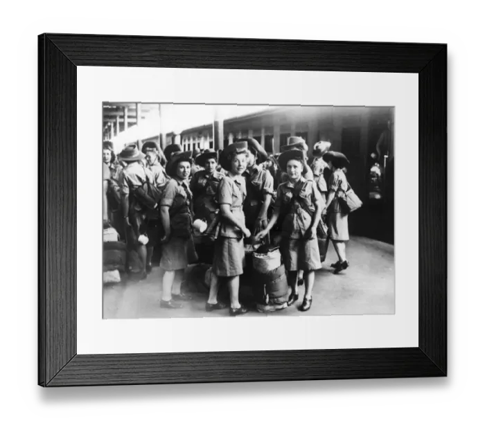 Framed Print : A. T. S. draft arrives in Nairobi. February 13th 1944