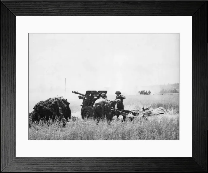 Framed Print : After heavy fighting in the advance on Tilly-sur-Seulles Framed Print : After heavy fighting in the advance on Tilly-sur-Seulles