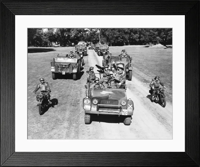 Framed Print : Field regiment during exercises working with their wireless section and spotters