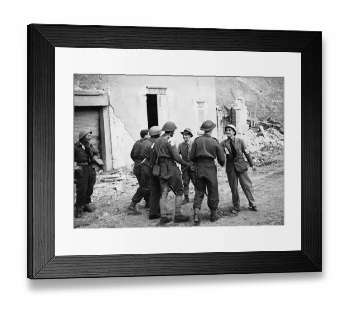 Framed Print : On 9th July 1944, British and Canadian troops captured the city of Caen in Normandy