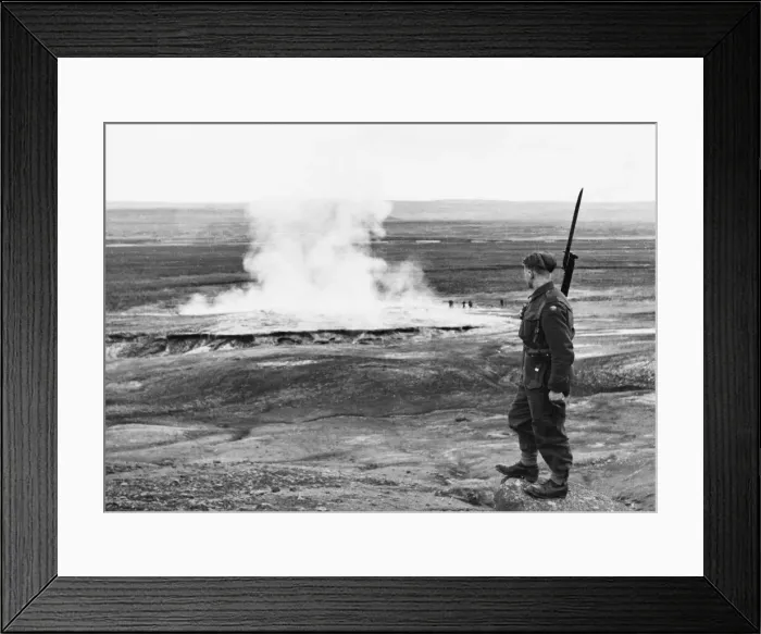 Framed Print : British soldier in Iceland during Second World War. 13th June 1941 Framed Print : British soldier in Iceland during Second World War. 13th June 1941