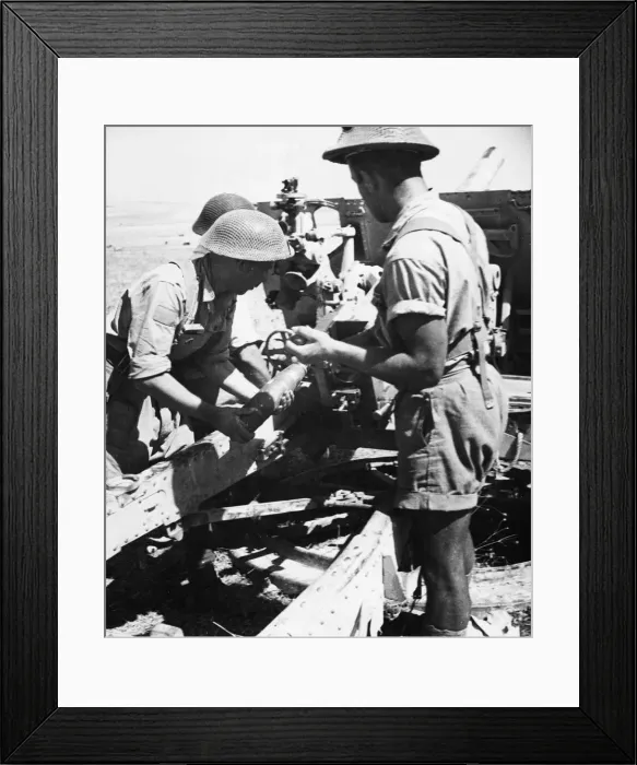 Framed Print : Men of the Royal Canadian Artillery loading a propaganda shell. 2nd September 1943 Framed Print : Men of the Royal Canadian Artillery loading a propaganda shell. 2nd September 1943
