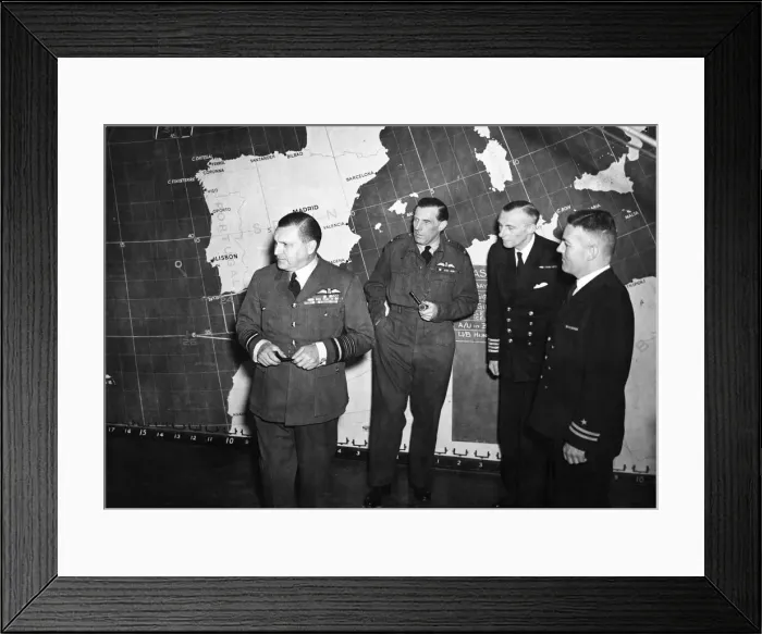Framed Print : The scene in R. A. F. Coastal Command Headquarters Operation Room as Air Chief Marshal Sir Framed Print : The scene in R. A. F. Coastal Command Headquarters Operation Room as Air Chief Marshal Sir