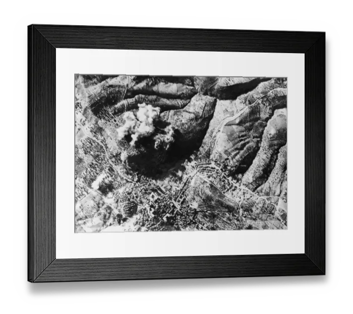 Framed Print : Light bombers attack Axis positions in Sicily near Mount Etna in the battle for Catania Framed Print : Light bombers attack Axis positions in Sicily near Mount Etna in the battle for Catania