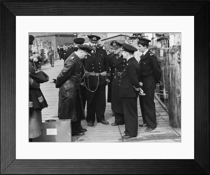 Framed Print : German Admirals surrender during World War Two. May 31st 1945