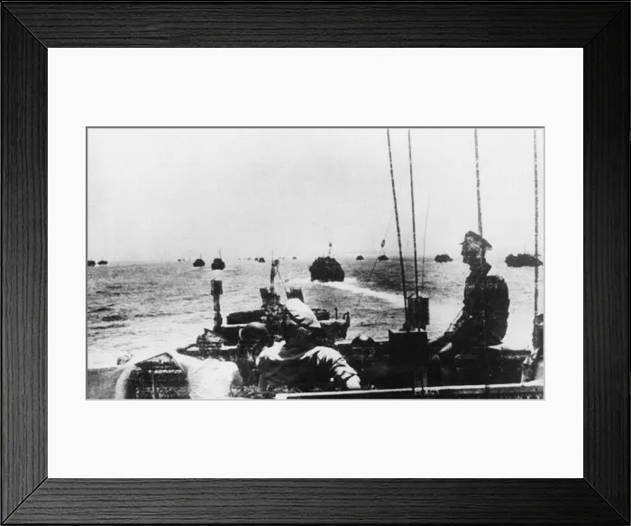 Framed Print : Landing craft of the United Nations on their way to Sicily. 11th July 1943 Framed Print : Landing craft of the United Nations on their way to Sicily. 11th July 1943