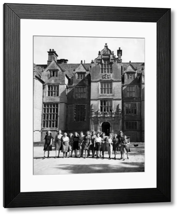 Framed Print : Wroxton St. Mary near Banbury. Wroxton Abbey is now base of the staff of an evacuated Framed Print : Wroxton St. Mary near Banbury. Wroxton Abbey is now base of the staff of an evacuated