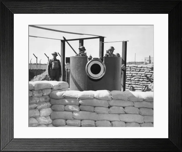 Framed Print : A coast defence artillery position somewhere in England Framed Print : A coast defence artillery position somewhere in England