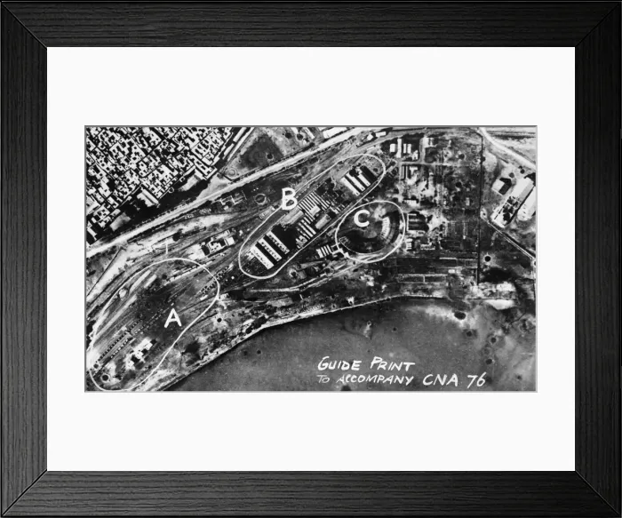 Framed Print : R. A. F. bombs on SFAX, Axis key port in North Africa. (Picture Framed Print : R. A. F. bombs on SFAX, Axis key port in North Africa. (Picture