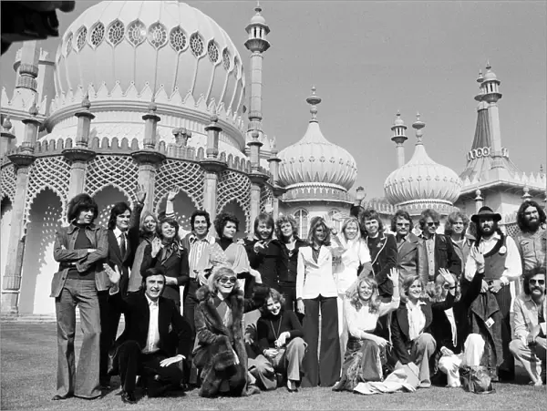 The Eurovision Song Contest 1974. Contestants are pictured ahead of the competition in