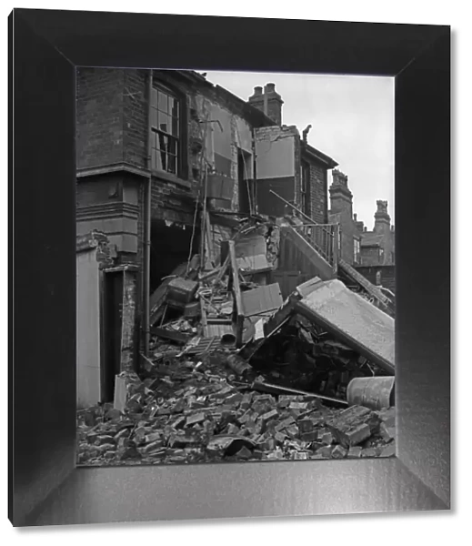 House in Moseley, Birmingham, destroyed during a bombing raid on the city